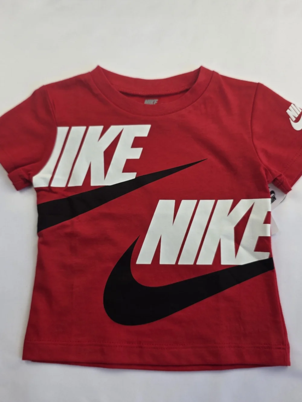 Nike Red & Black Kids Tee and Shorts Set - Picture 2 of 5